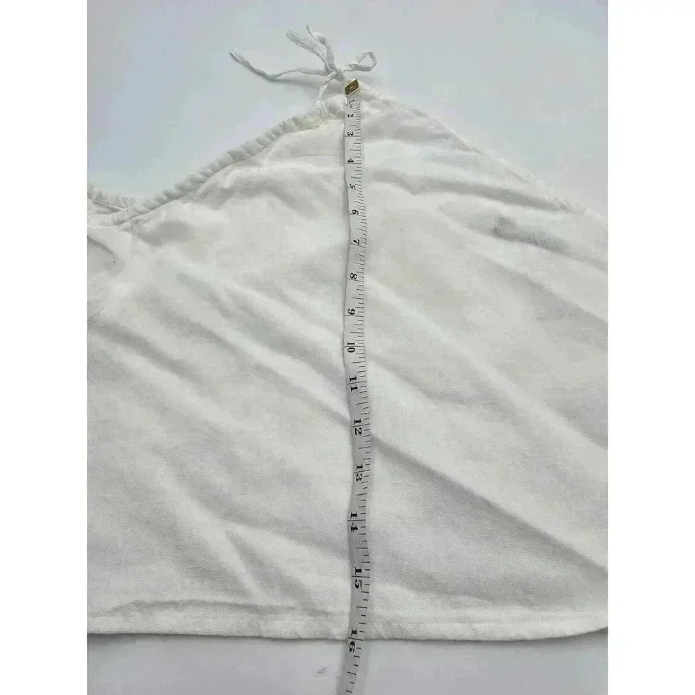 Pretty Little Thing Women's Large White One-shoulder Asymmetrical Crop Top - Picture 7 of 7